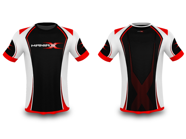 ManiaX Teamware T-Shirts Weiss, Schwarz, Rot / Grösse 2XL